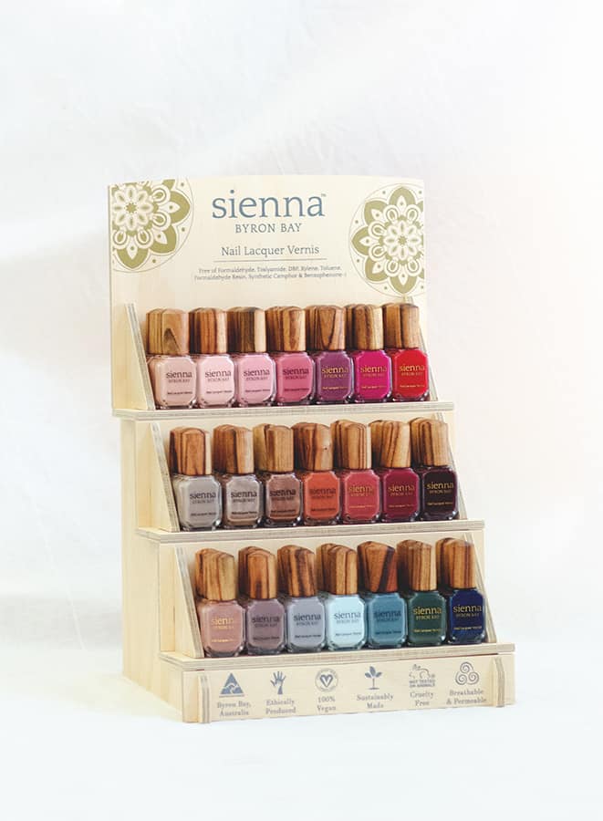 small nail polish wood display stand by sienna